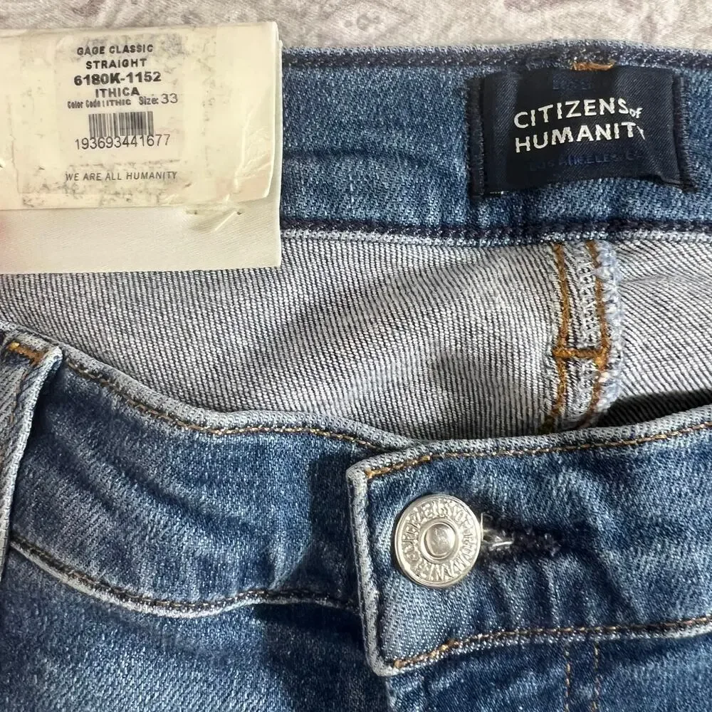 Citizens Of Humanity Gage Classic Straight Jeans In Ithica Size 33